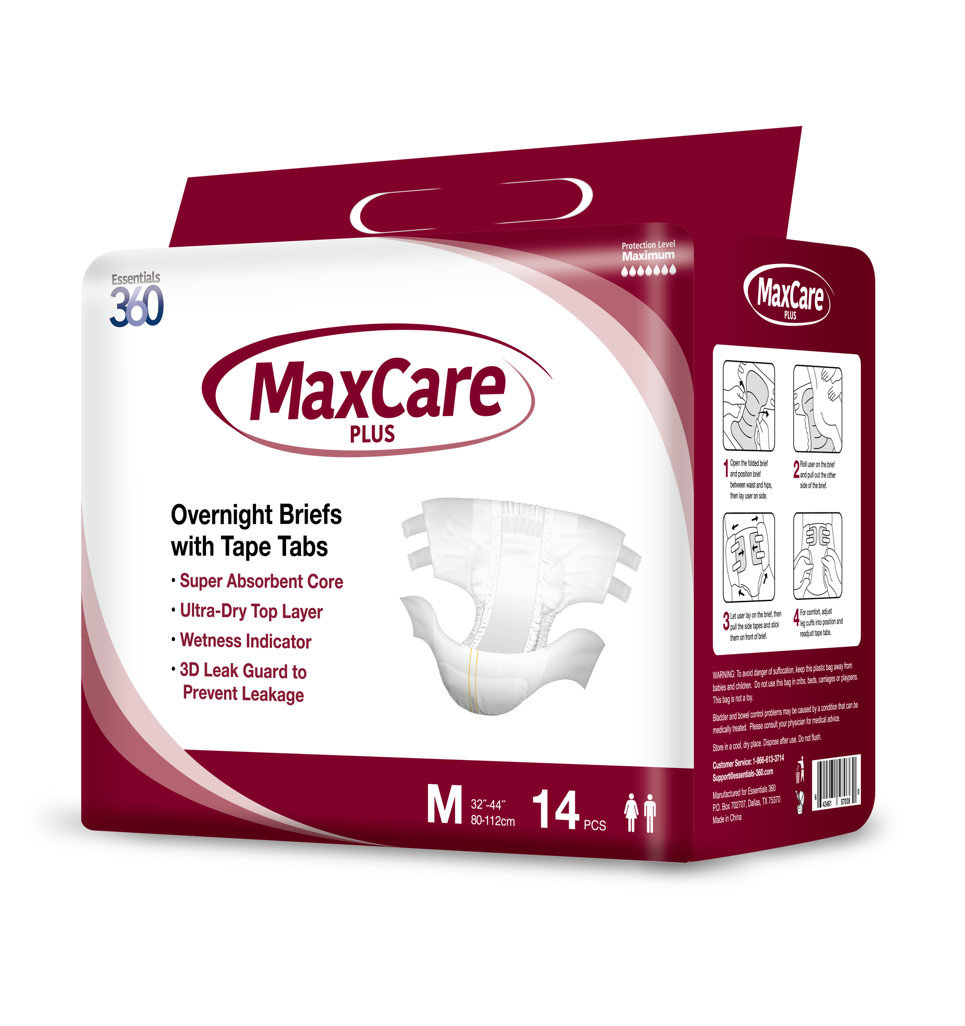 MaxCare Plus Overnight Briefs