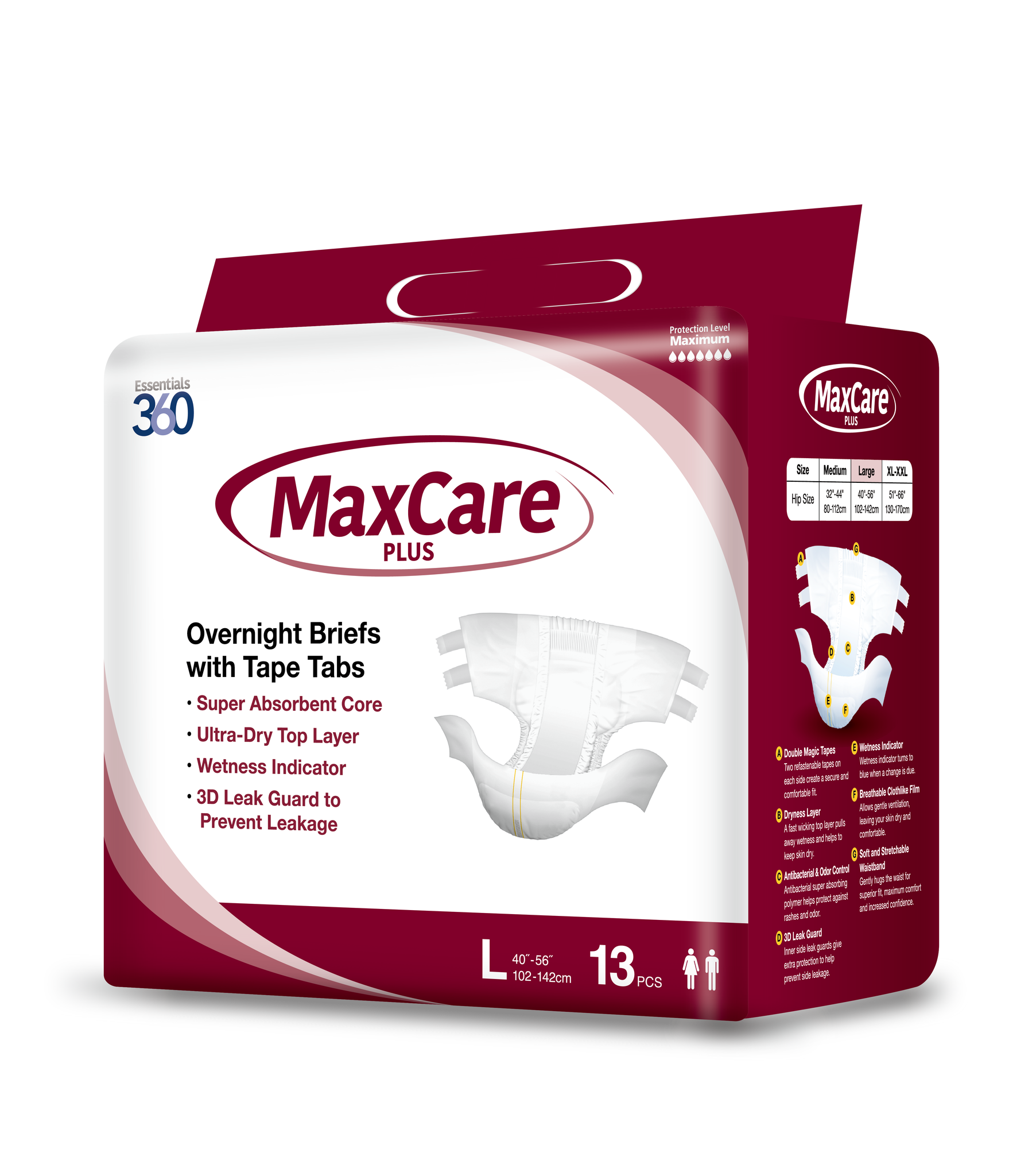 MaxCare Plus Overnight Briefs